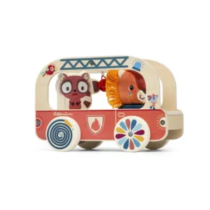 Camion de pompier en bois - Jack le lion