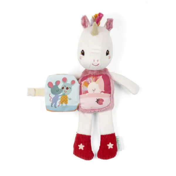 Peluche phosphorescente et livre en tissu - Lena la licorne – Image 2