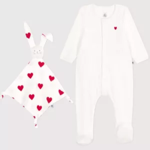 Ensemble cadeau naissance en velours