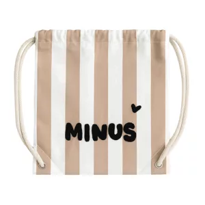 Sac à cordons Minus - rayures rose