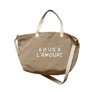 Sac Xl velours - A la vie à l'Amour