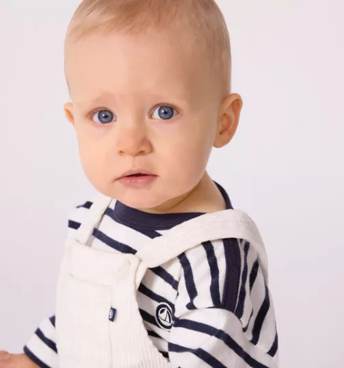 Salopette bébé en velours côtelé uni – Image 3