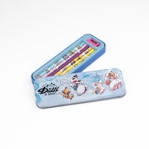 Plumier métal 6 crayons de couleurs - Diddl