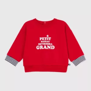 Sweatshirt bébé à inscription - Rouge