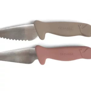 Couteaux d’apprentissage Pack de 2 Taupe/Rose Filibabba