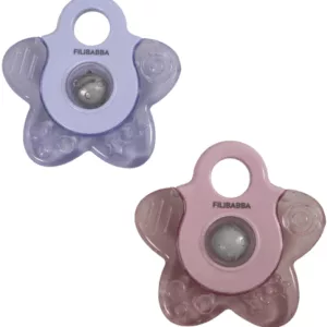 Anneau de dentition rafraîchissant étoile Pack x 2 – Rose Filibabba