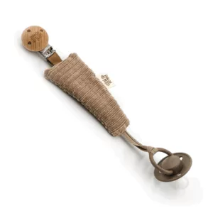 Attache-tétine velours - Taupe
