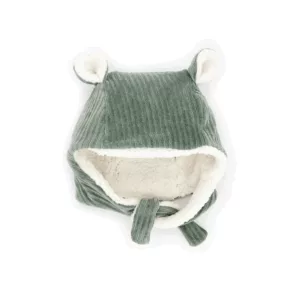 Bonnet bébé - Velours kaki