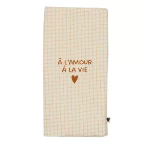 Protège livret de famille - Gaze petits carreaux