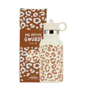 Gourde acier inox - Léopard beige