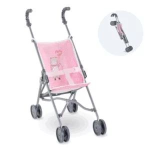 Poussette canne rose