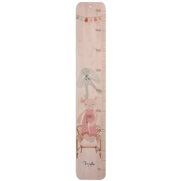 Toise bois - Souris rose