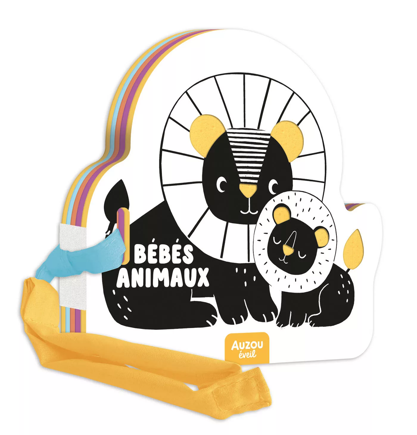 Livre poussette noir et blanc - Bébés animaux