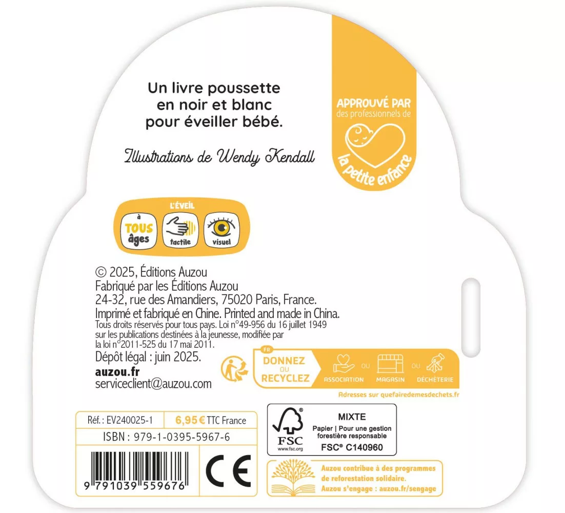 Livre poussette noir et blanc - Bébés animaux – Image 4