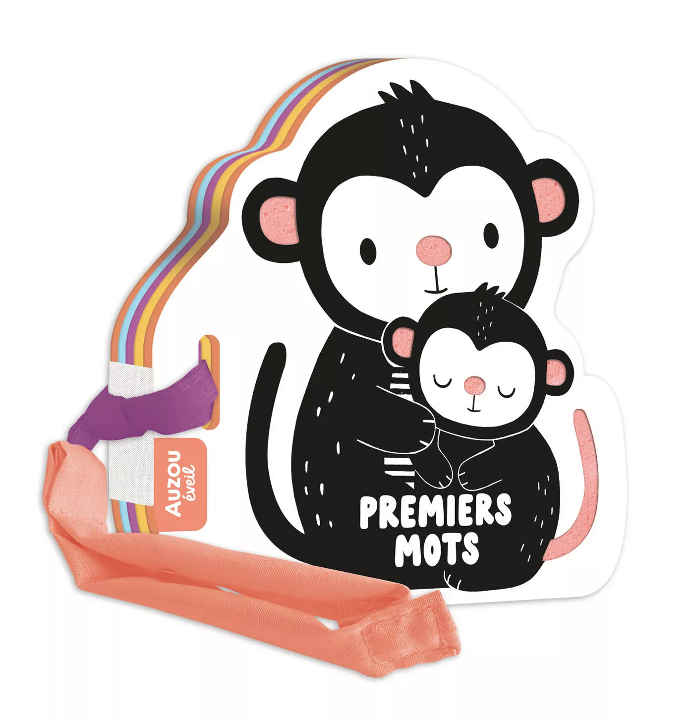 Livre poussette noir et blanc - Premiers mots