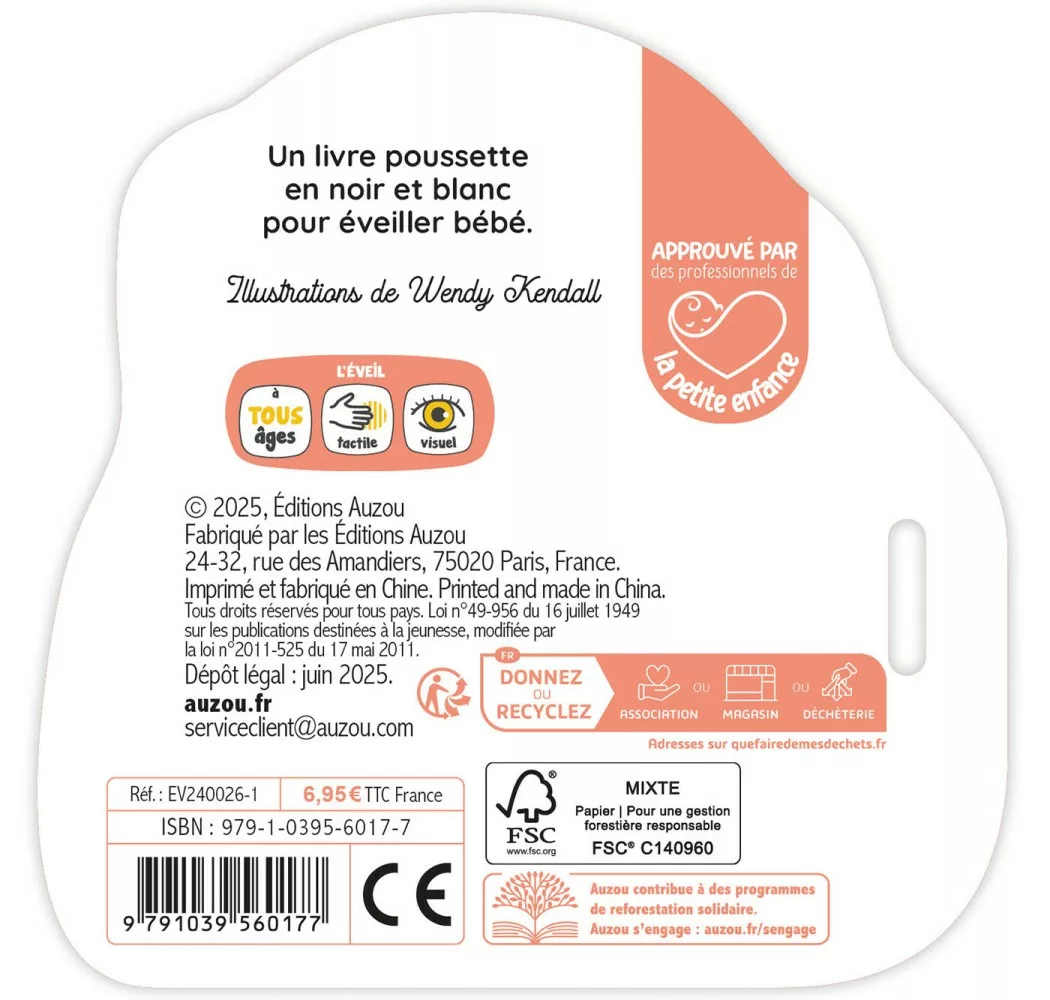 Livre poussette noir et blanc - Premiers mots – Image 4