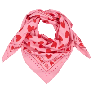 Foulard rose - Coeurs Rouges