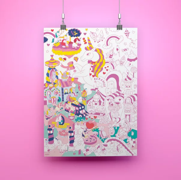 Poster géant à colorier - Lily – Image 2