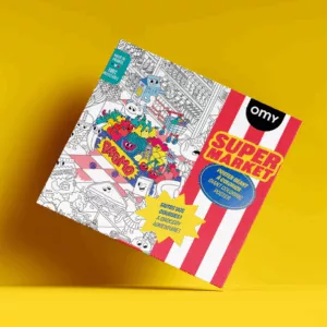 Poster géant à colorier - Supermarché