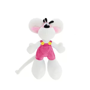 Peluche Diddl 20cm - Salopette rose