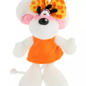 Porte-clés peluche Diddlina 15cm - Robe orange
