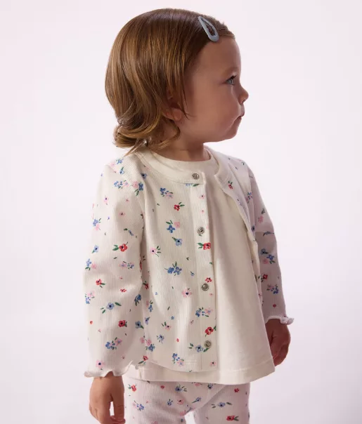 Cardigan bébé imprimé fleurs – Image 2