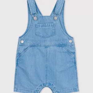 Salopette courte bébé denim