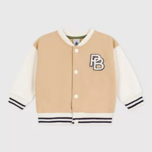 Veste teddy colorblock - Beige