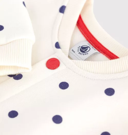 Veste teddy bébé en coton - Imprimée à pois – Image 4
