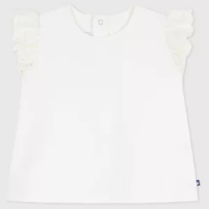 Tee-shirt bébé en coton à manches courtes, uni