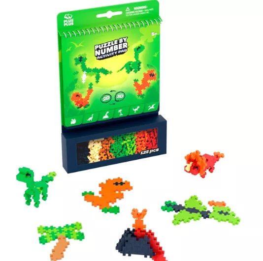 Puzzle By Number - Carnet D'Activités - Dinosaures - 125pcs