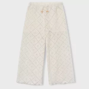 Pantalon long crochet - Écru