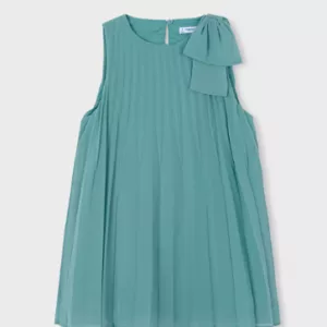 Robe plissée nœud - Menthe