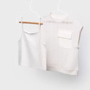 Top ajouré fille avec poche