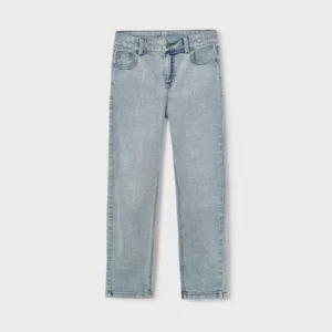 Pantalon garçon denim wide leg