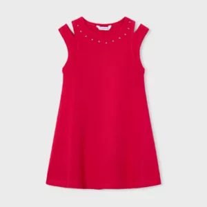 Robe à fentes rouge