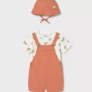 Ensemble 3 pièces salopette bébé