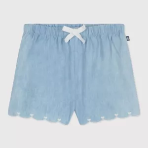 Short bébé broderie coeurs