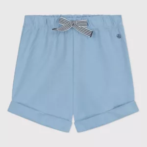Short bébé uni bleu
