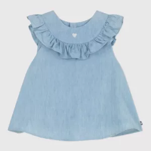 Blouse bébé sans manches brodé