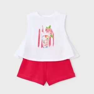 Ensemble fille cocktail rouge