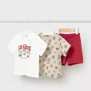 Ensemble 3p bébé League rouge