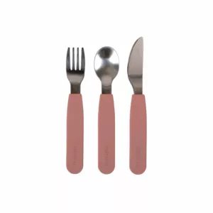 Set de couverts silicone - Rose
