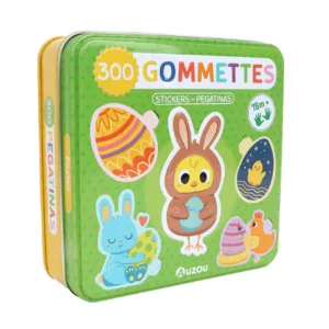 Boîte Métal - 300 Gommettes Pâques