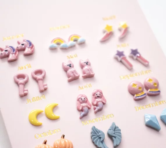 Boucles d'oreilles Acier inoxydable - Un an de Poésie Féerique – Image 2