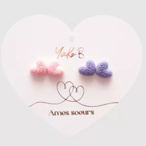 Duo Boucles d'Oreilles - Ames Soeurs - Coeurs