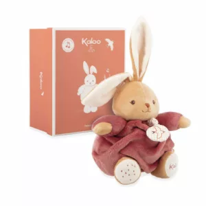 Patapouf lapin musical 17cm - Bordeaux