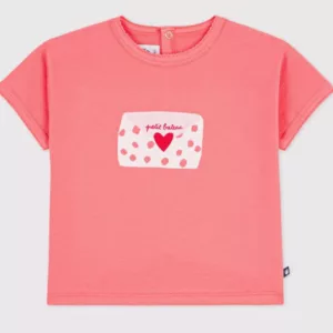 Tee-shirt bébé en coton à manches courtes à motif