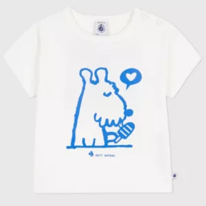Tee-shirt bébé en coton à manches courtes, motif chien