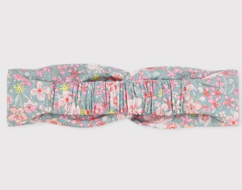 Bandeau bébé fille en popeline imprimé fleuri – Image 2